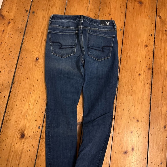 American Eagle Outfitters Women's Dark Blue Skinny Jeans - Picture 3 of 4